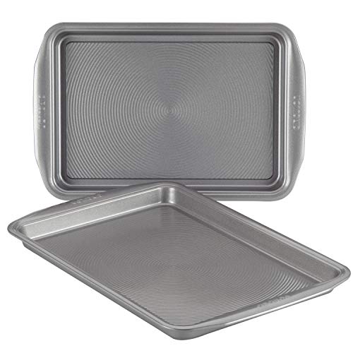 2 PACK Nonstick Bakeware Set, Nonstick Cookie Sheet / Baking Sheet - Gray