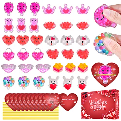 Axolotl Valentines with Charms: Set of 28 Mini Boxes