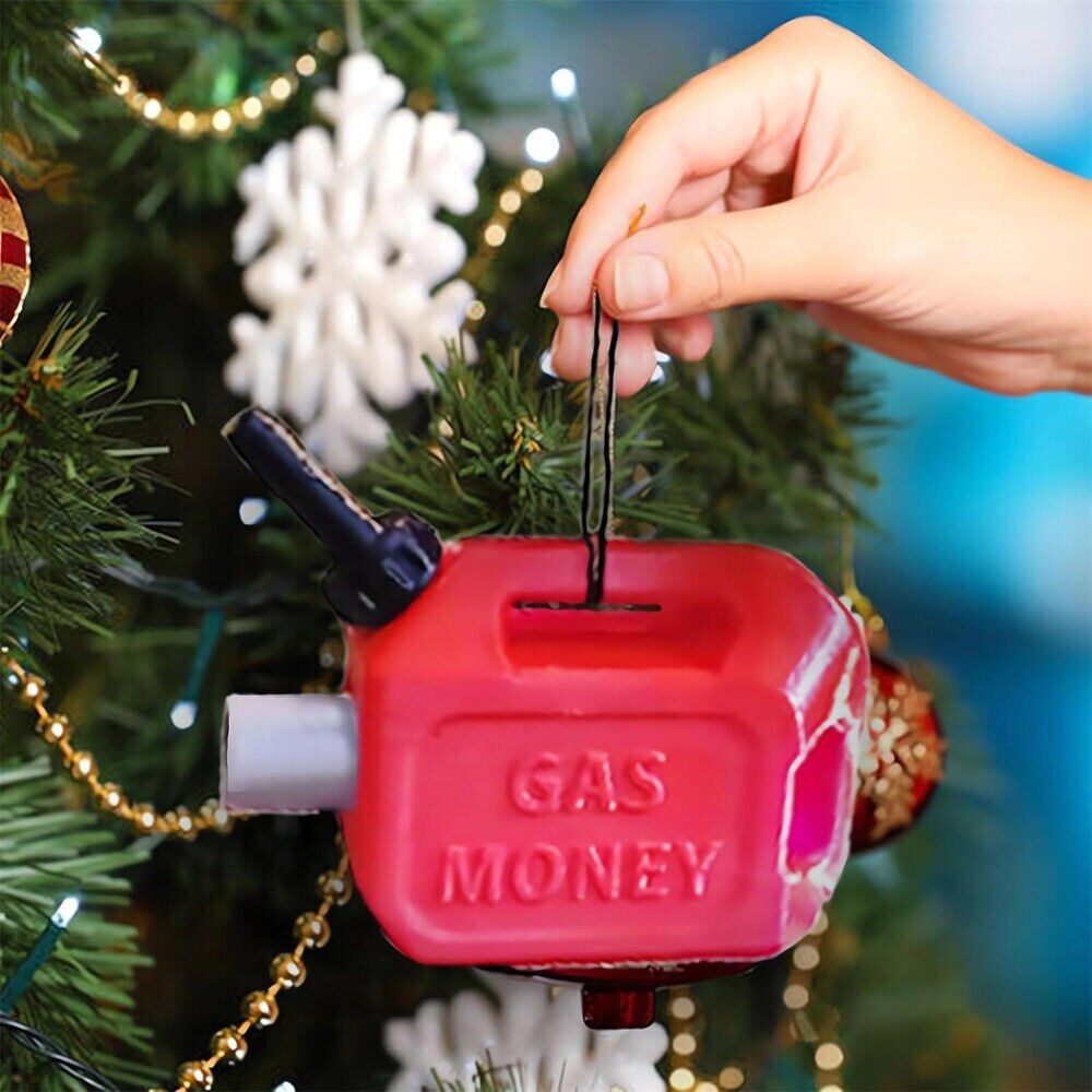 Christmas Gas Money Oil Can Xmas Tree Decoration