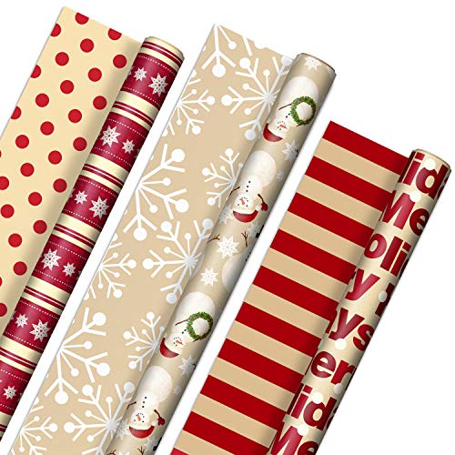 Cozy Traditions 3-Pack Christmas Wrapping Paper - Wrapping Paper - Hallmark