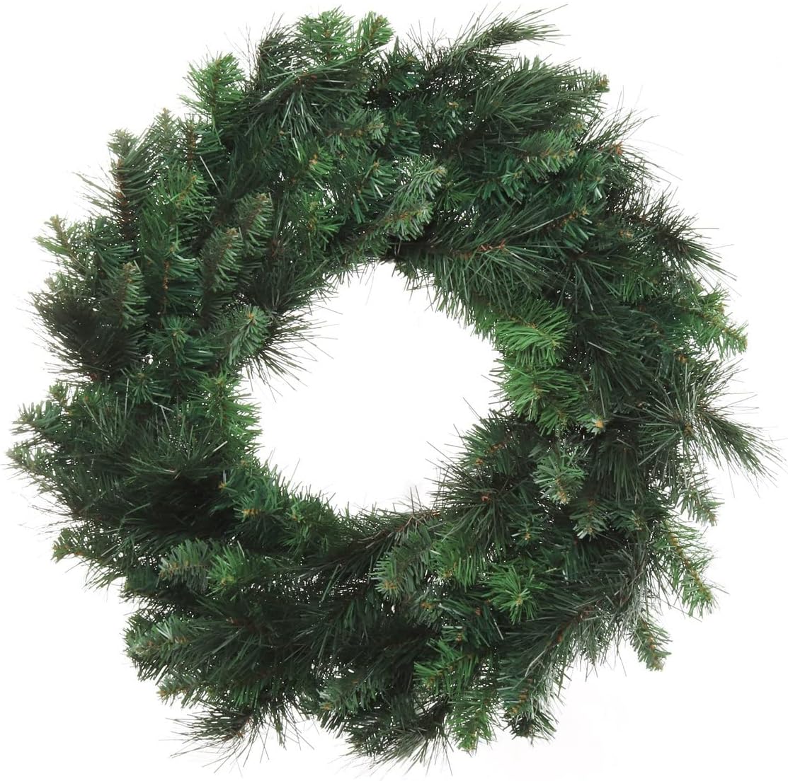 Deluxe Evergreen Wreath with 150 Lifelike Tips | 24" Wide | Indoor/Outdoor Use | Front Door Accents | Winter Wreath | Home & Office Decor - 2024 Christmas Collection, Floral Home by Artificial Flowers