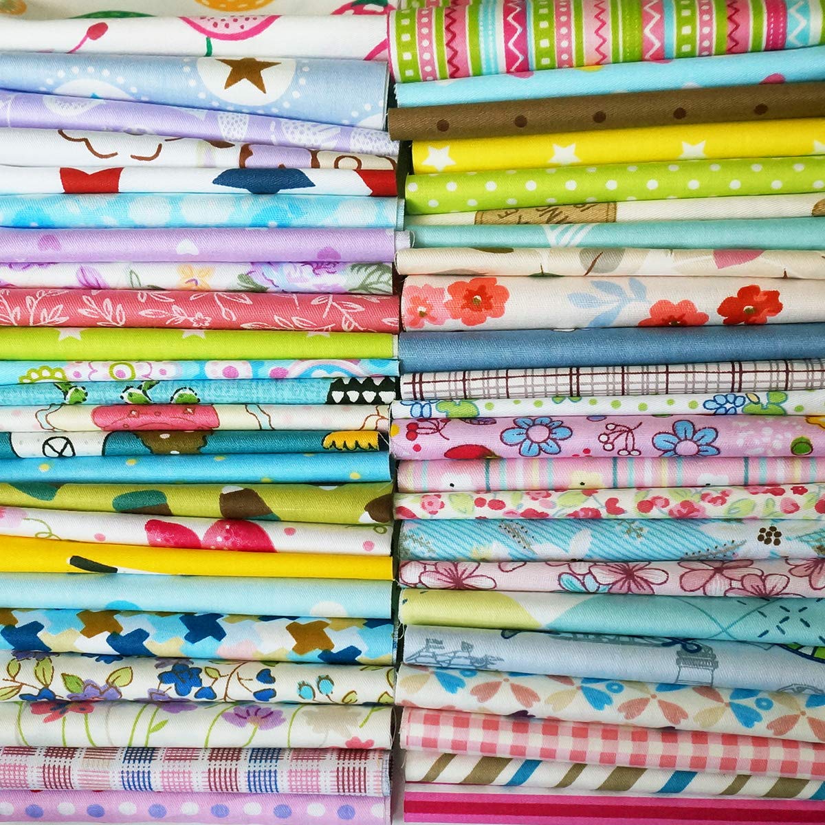 100 Piece Quilting Fabric,6&#x22; x 6&#x22; (15x15cm) Cotton Craft Fabric Bundle Squares Patchwork Pre-Cut Quilt Squares for DIY Sewing Scrapbooking Quilting Dot Pattern