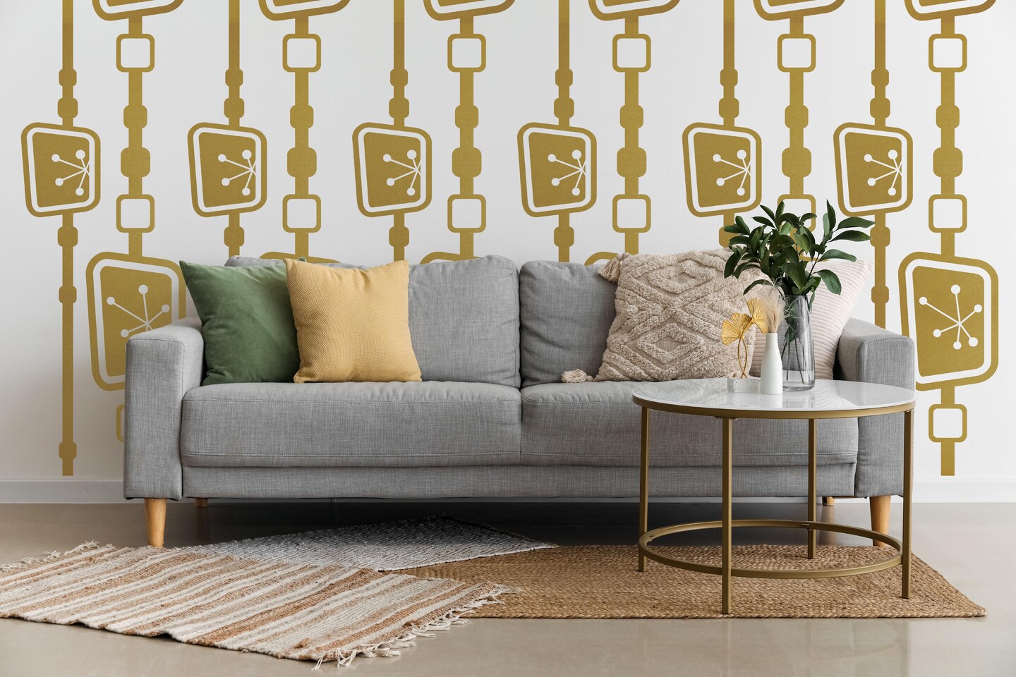 Starburst Wall Decal, Atomic Wall Decal, Modern Interior Decor, Retro ...
