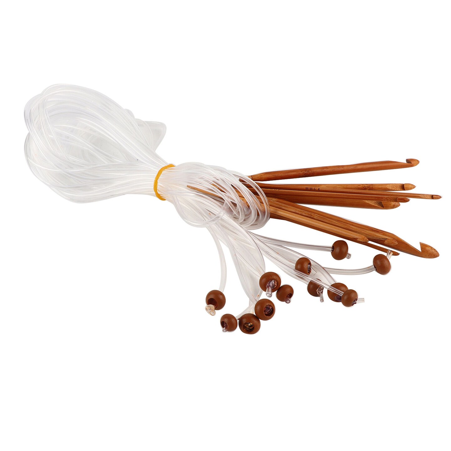 Kitcheniva Carbonized Bamboo Afghan Tunisian Crochet Hooks Kit 12 Pcs