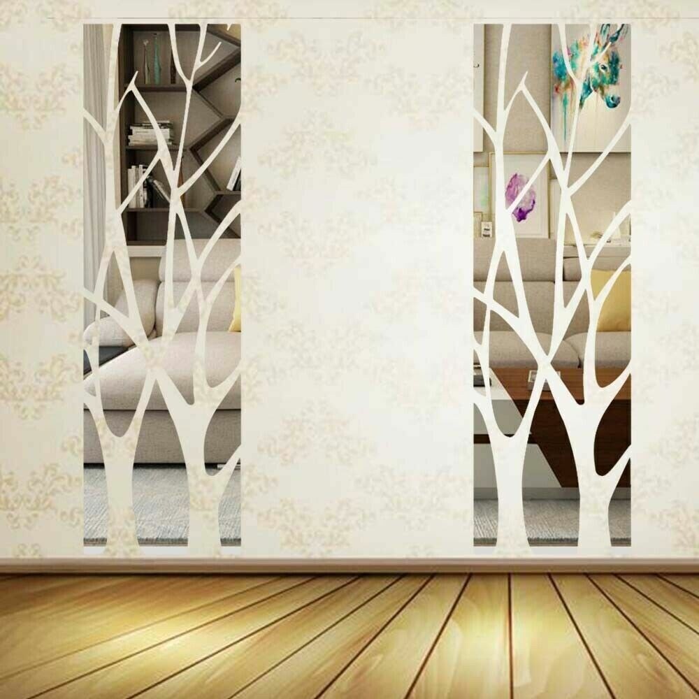 Removable 3D Mirror Tree Wall Sticker for Home Decor