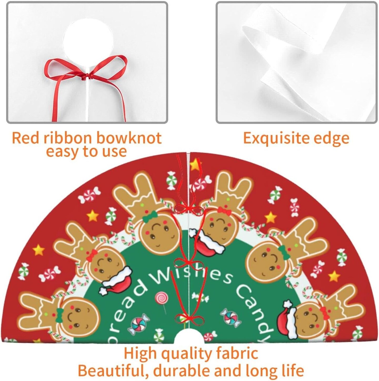 48 Inches Gingerbread Man Candy Christmas Tree Ornaments