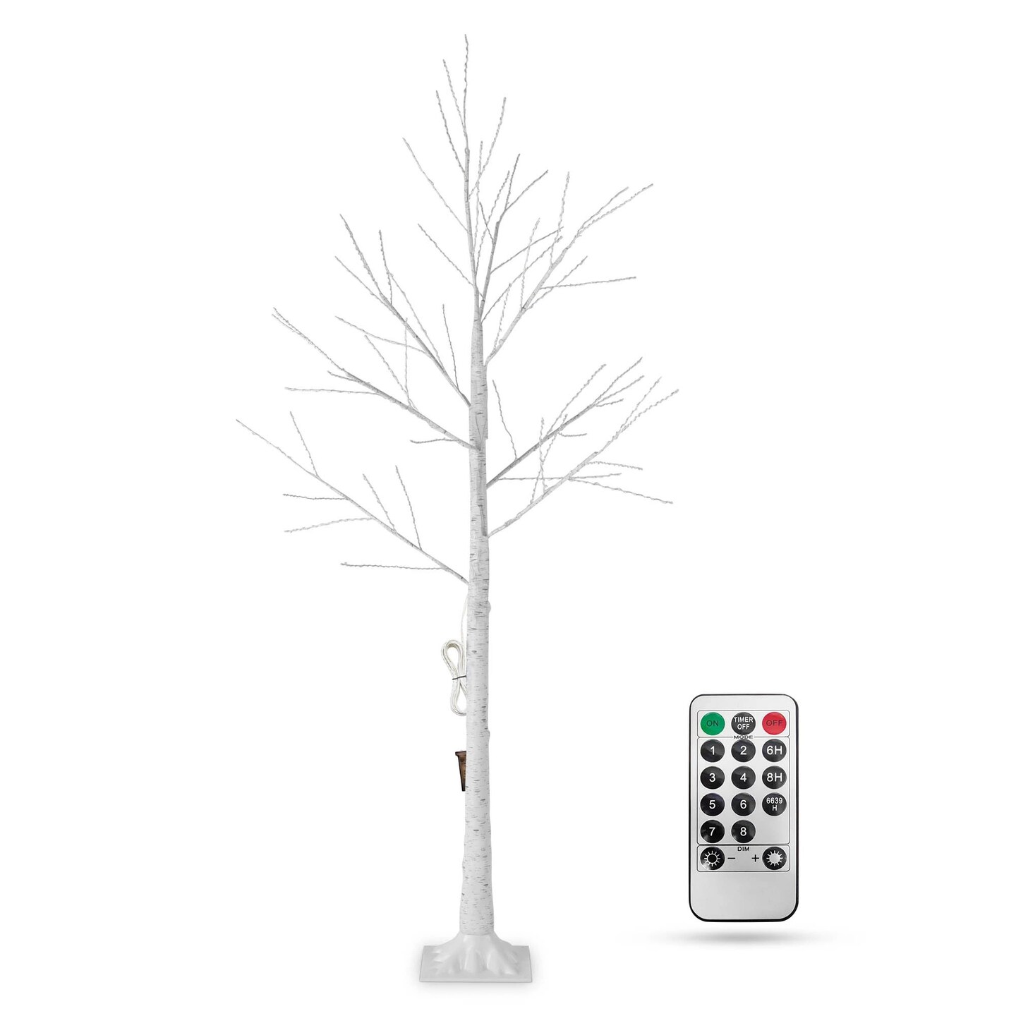 6ft Dimmable Christmas Birch Tree with 305 LED Branches