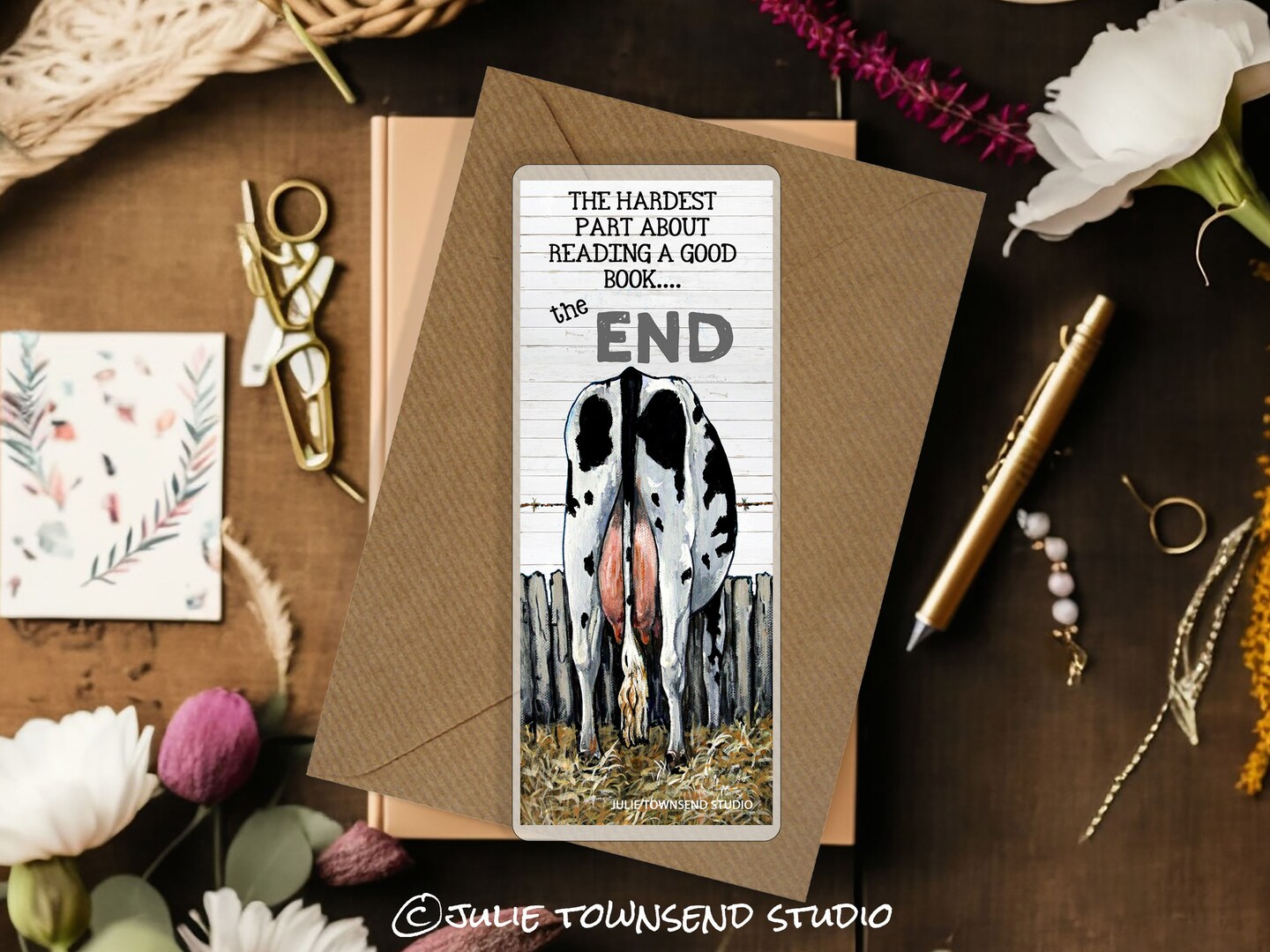 BOOKMARK The End Bookmark Bookmarks make a perfect gift addition