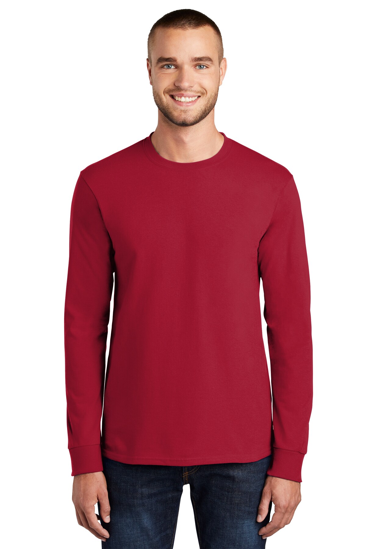 Classic 6.1 oz 100% Soft Spun Cotton T-Shirt with Rib Knit Collar