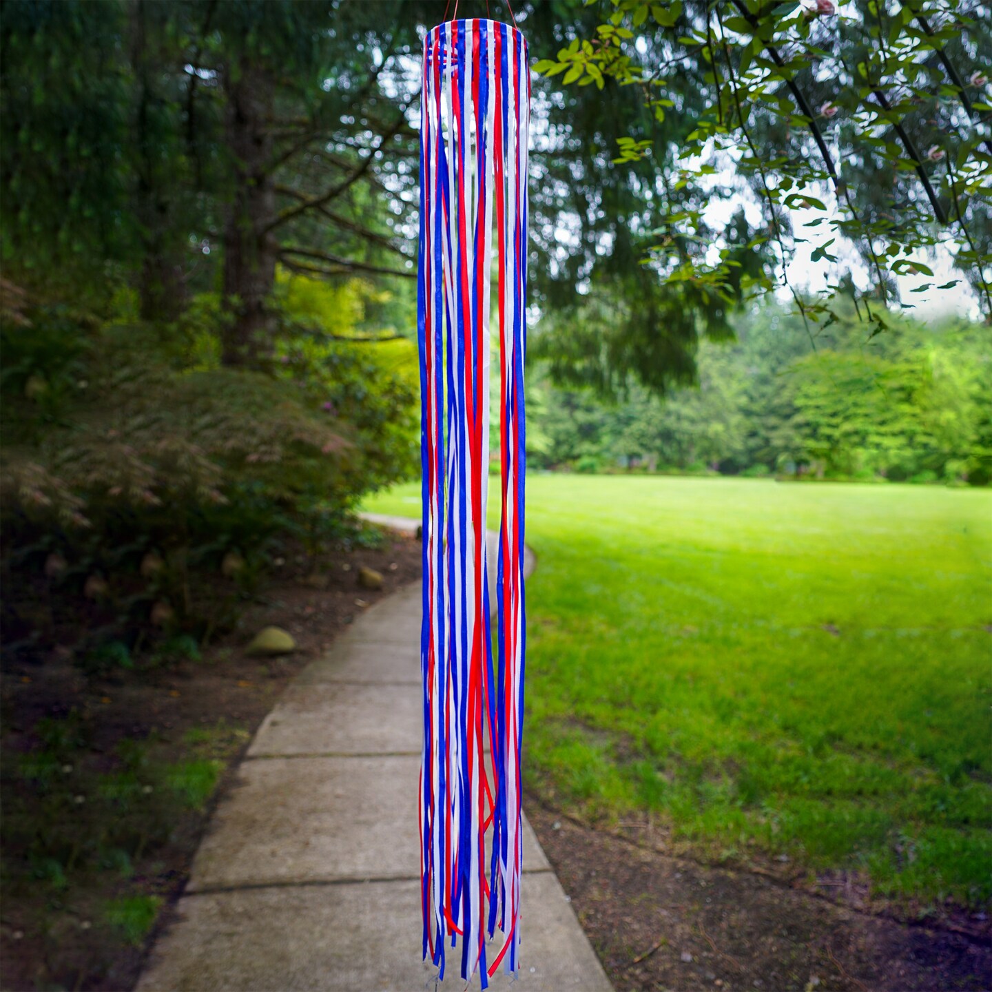 In the Breeze 5189 &#x2014; 39-Inch Red, White &#x26; Blue Ribbon Windsock