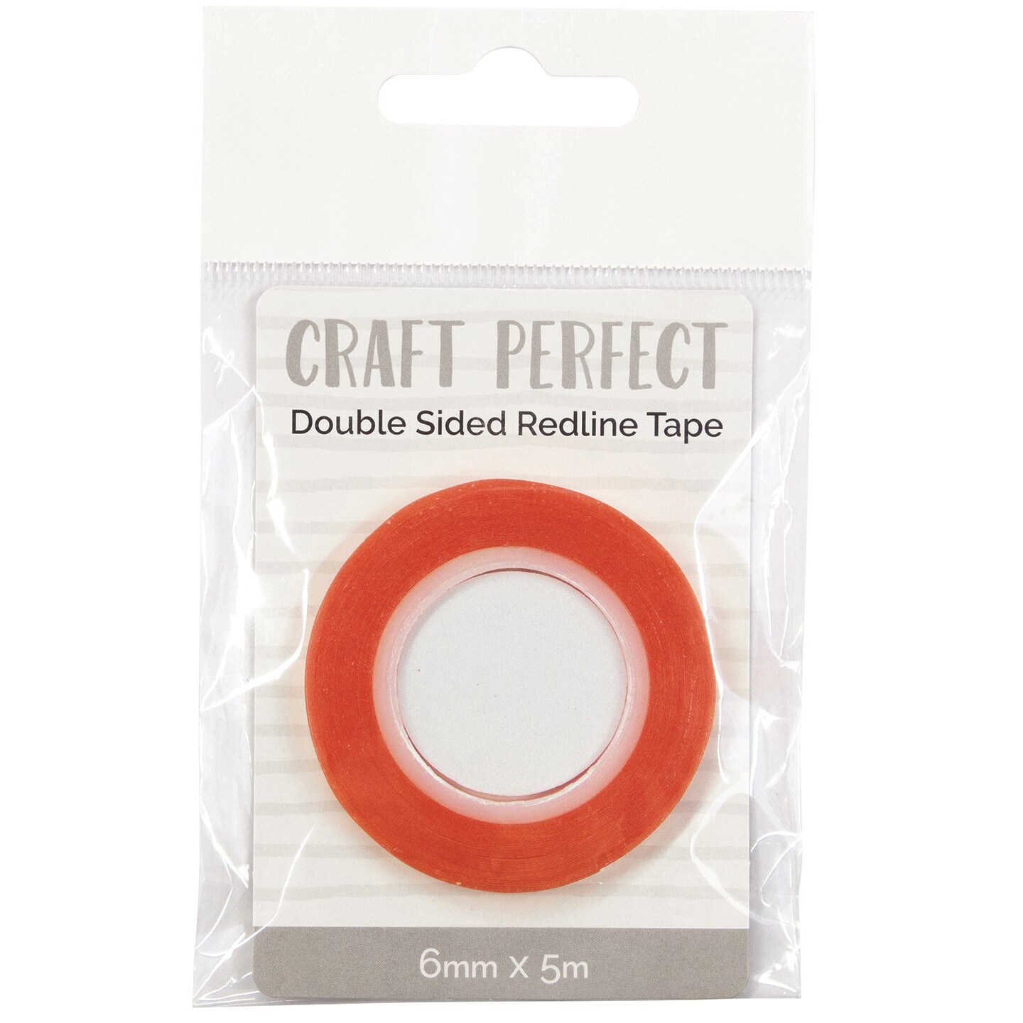 Craft Perfect Red Line Tape .23&#x22;X5.5yds-Clear