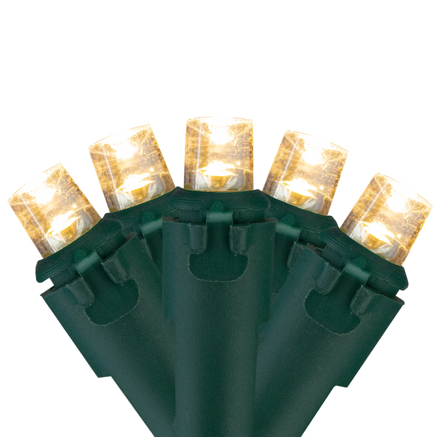 Northlight 50 Warm White LED Wide Angle Christmas Lights - 16.25 ft Green Wire