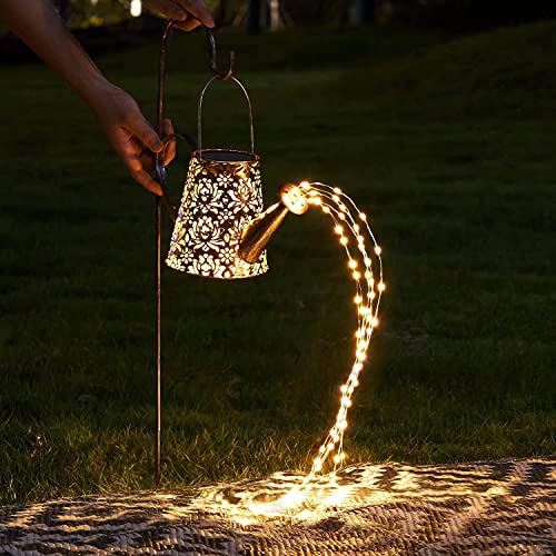 1 Pack Solar Lights Outdoor Garden Decorations,Watering Can Landscape Light Large Hanging Lantern ,Outside Waterproof Patio Decor Perfect Gardening Gift