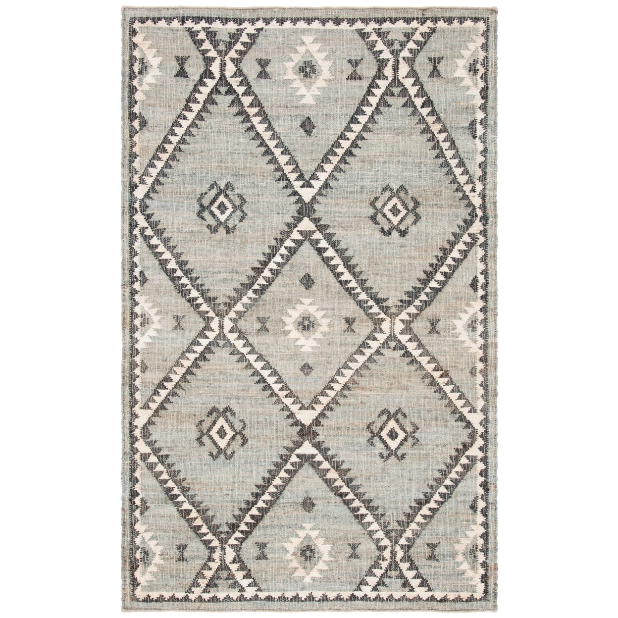 Safavieh   Kilim KLM761M Handwoven Blue / Black Rug