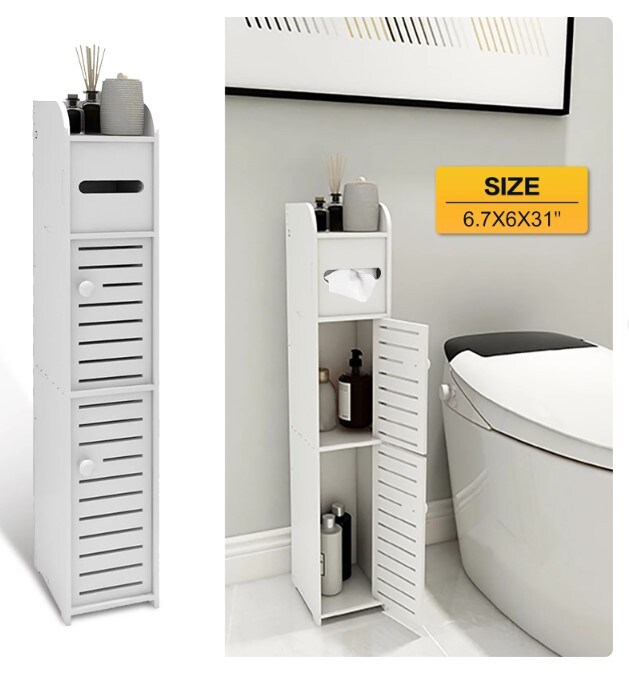 Small Bathroom Storage,Toilet Paper Stand Beside Toilet Storage