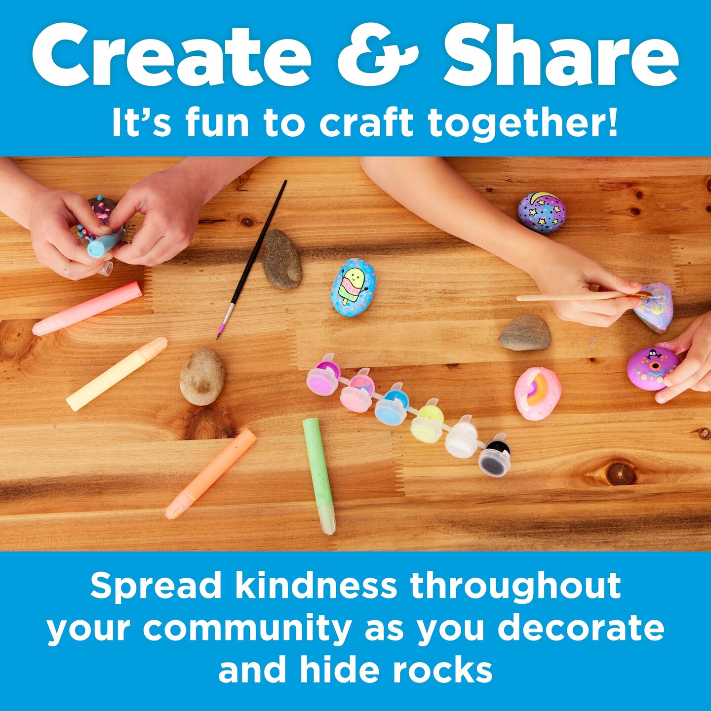 Glow in the Dark Rock Painting Kit: Crafts for Kids Ages 4-8+, Painting Rocks Arts and Crafts, Kids Gift