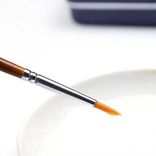 7 Pcs Detail Model Paint Brushes for Acrylic, Gouache, Oil, Tempera and Face Painting