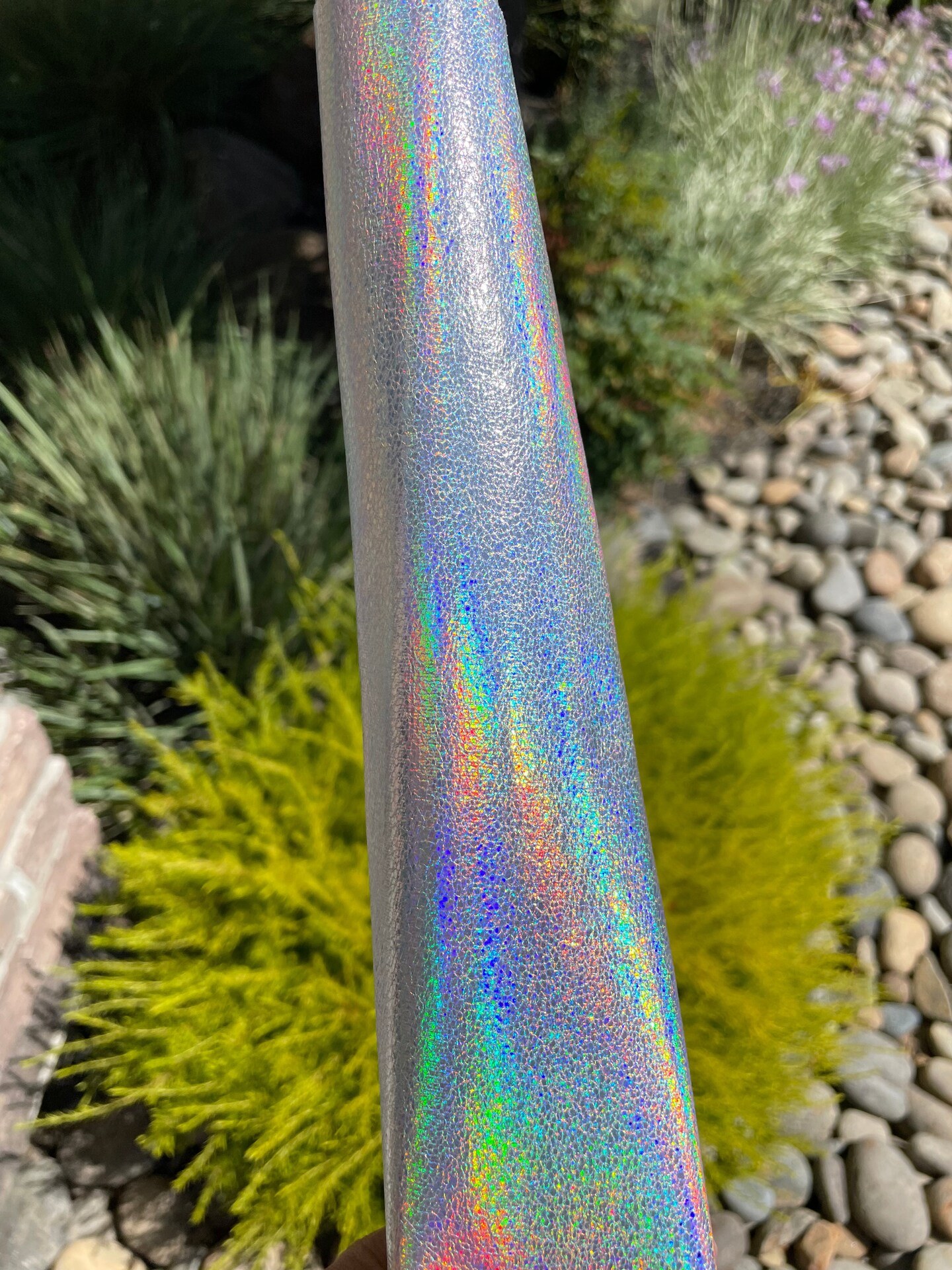 Silver holographic foil Vinyl (lightweight)