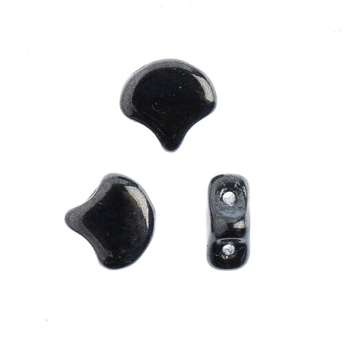 John Bead Czech Glass Metallic Ginko Beads, 50g