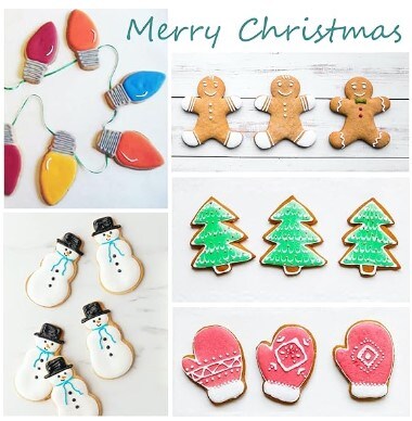 Cookie Cutters 6 PCS, Large Christmas Cookie Cutters by JOB JOL, 4''