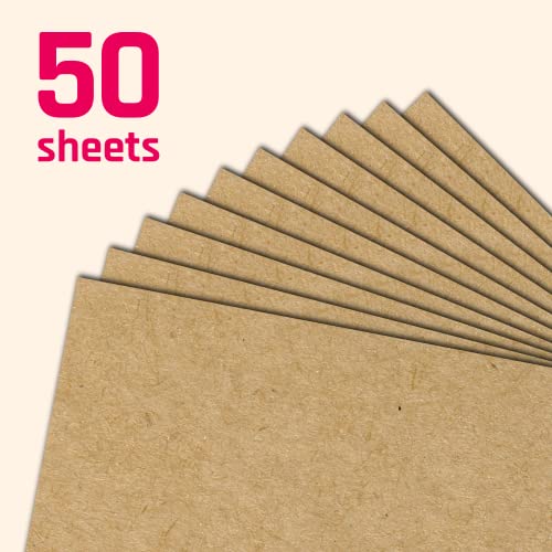 Brown Kraft Cardstock,50 Sheets, 200 GSM (75 lb. Cover), 8.5 x 11 inches
