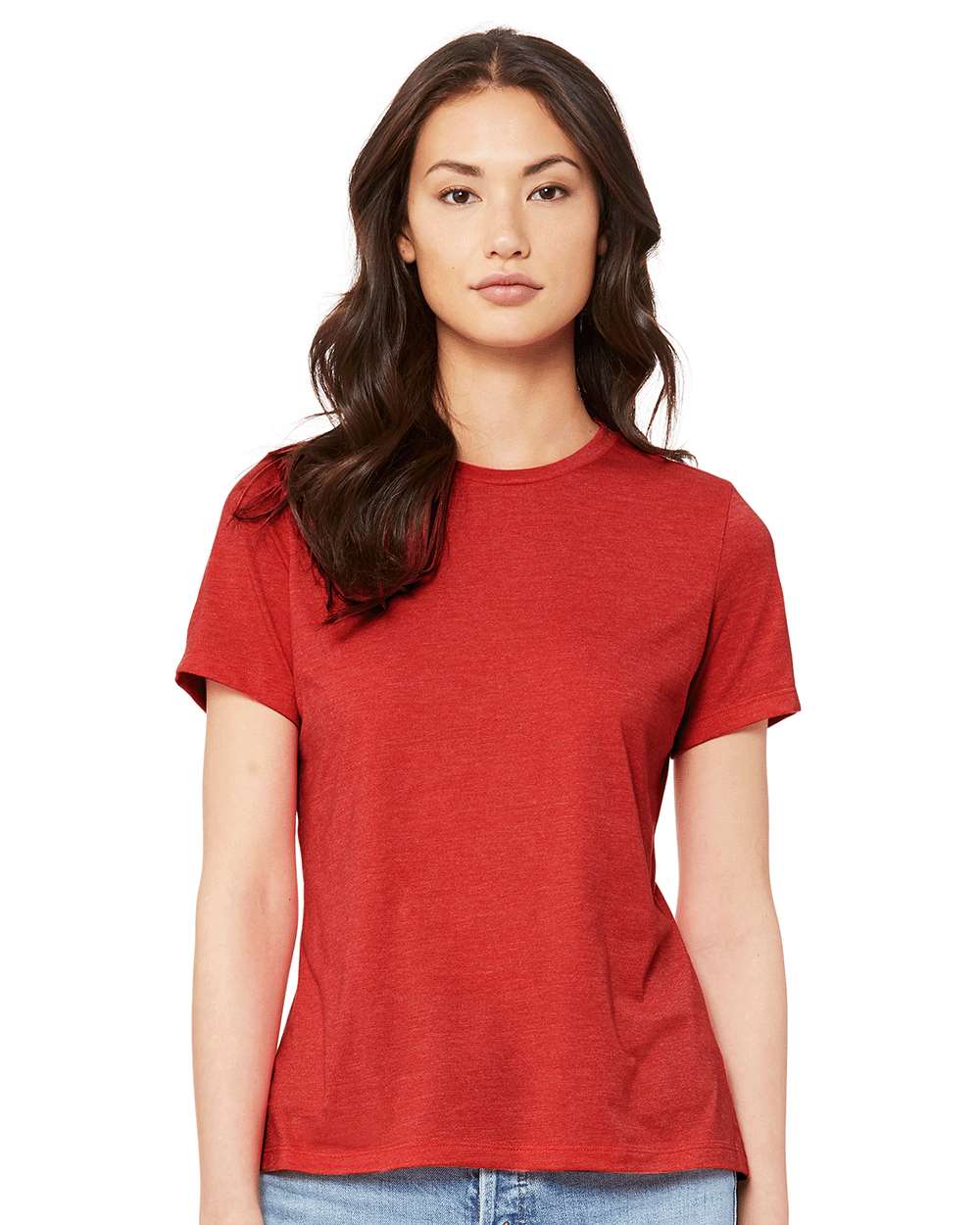 BELLA + CANVAS - Women’s Relaxed Fit Heather Cvc Tee 4.2 Oz 52/48 Ring ...