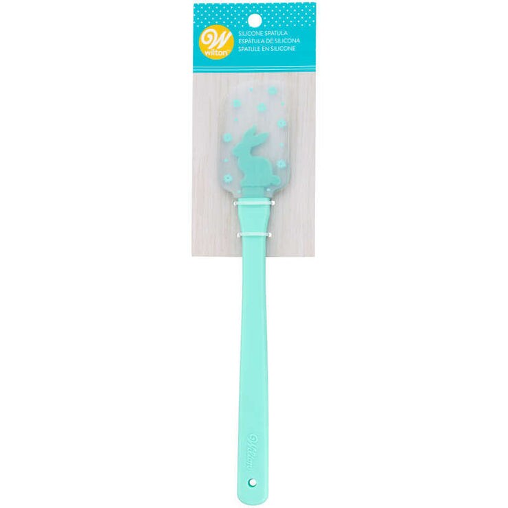 Teal Easter Bunny Silicone Spatula with Plastic Handle, 1ct