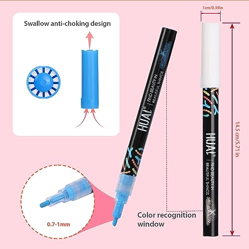 Acrylic Paint Markers Paint Pens 36 Colors, Premium Medium Tip Acrylic Paint Pens for Rock Painting,Stone, Glass, Wood, Fabric, Canvas, Metal, DIY Crafts Making, Non-Toxic and No Odor