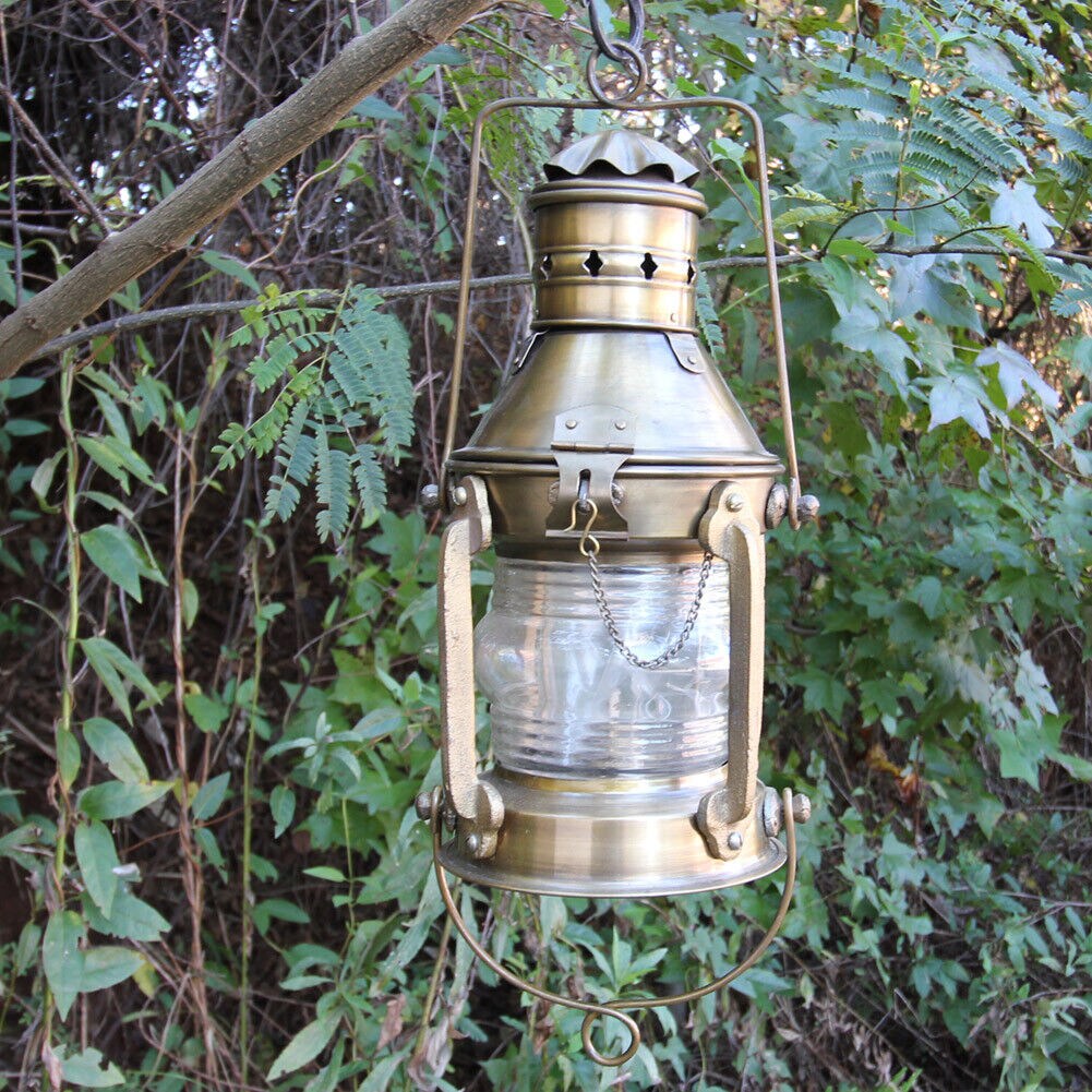 Antique Brass Oil Lamp Lantern