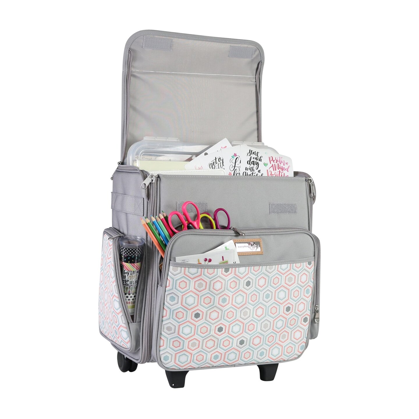 Craft Storage Bag Scrapbook Rolling Case Everything Mary Rolling