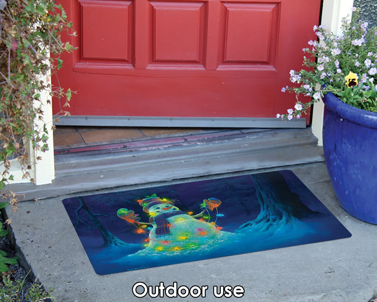 Glowman Snowman Door Mat (18 x 30&#x22;)