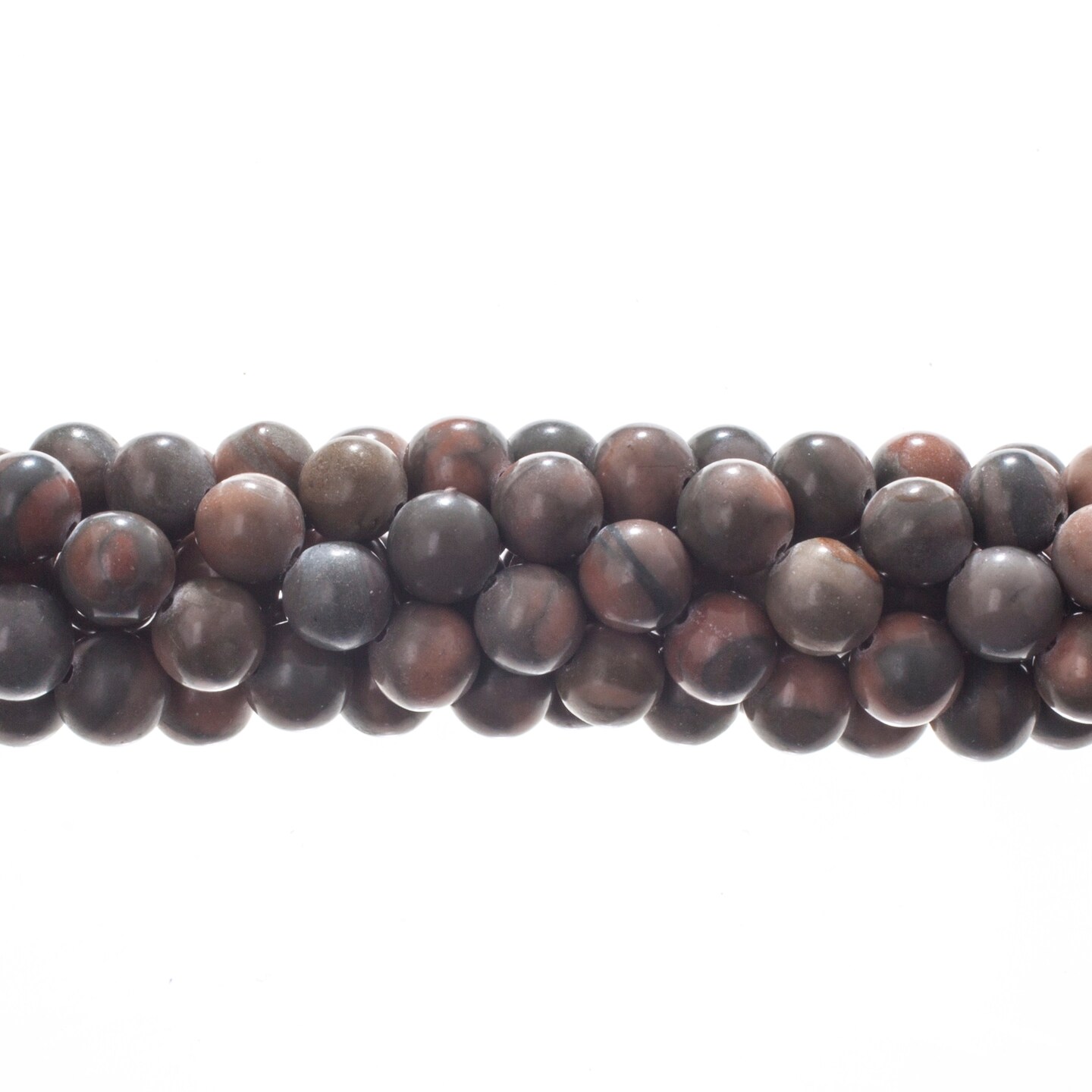 Earth's Jewel Semi-Precious 8mm Jasper Natural Round Strung Bead