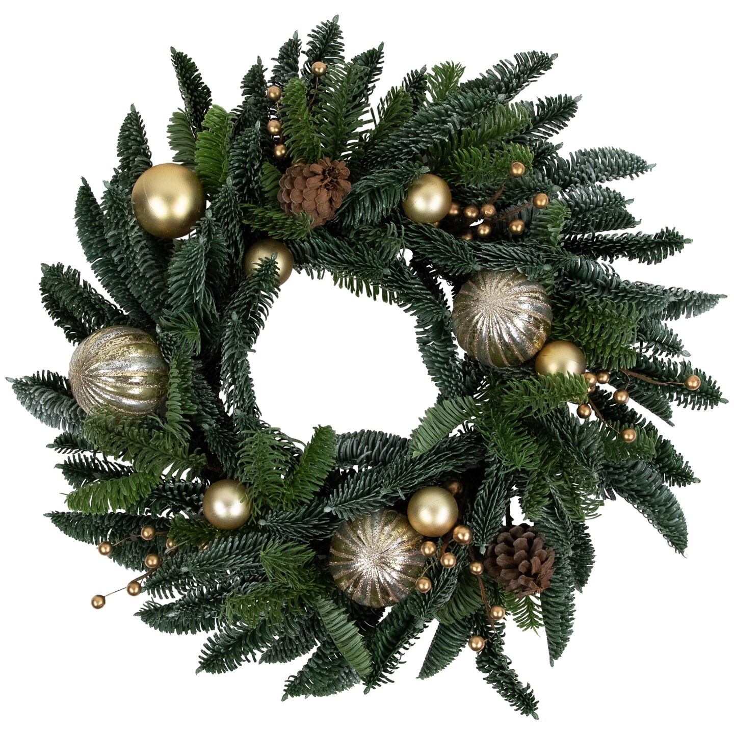 Northlight Real Touch&#x2122; Pre-Decorated Pine with Pine Cones Artificial Christmas Wreath  - 22&#x22; - Unlit