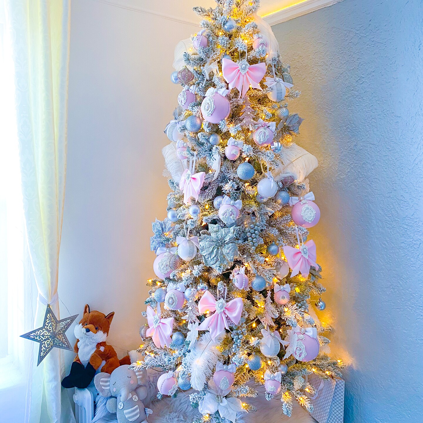 Baby pink christmas store ornaments