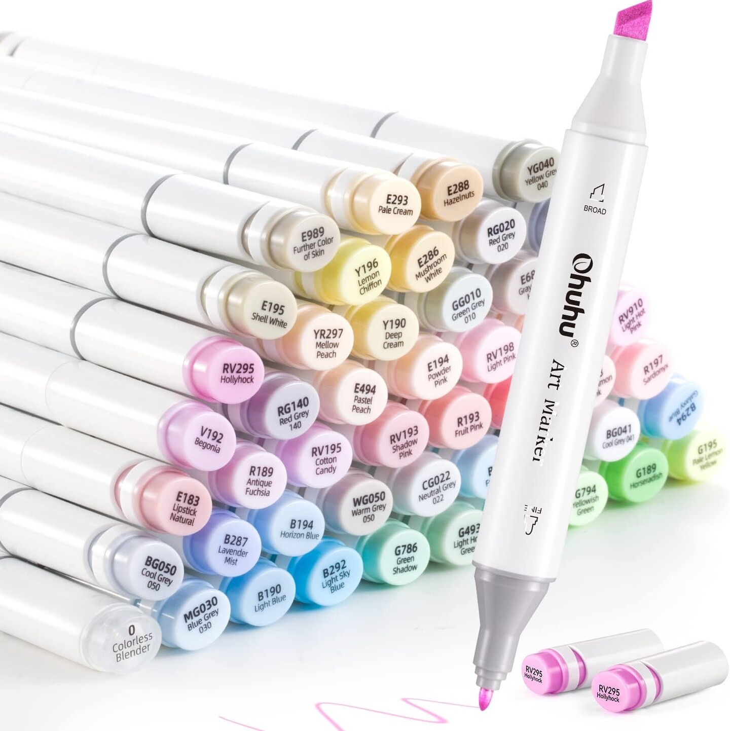 Alcohol-Based Markers Set, Double Tipped Fine&Chisel Art Marker