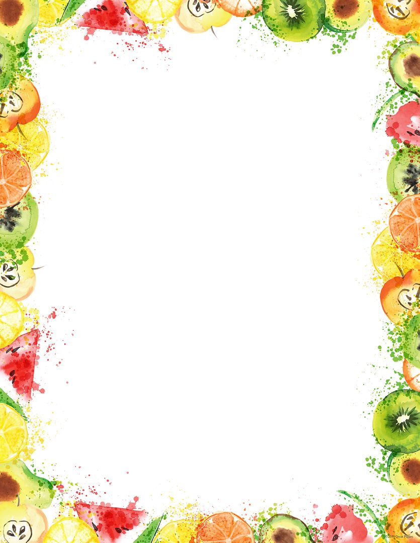 Great Papers! Fruit Splash Stationery Letterhead, Invitations and Announcements, Printer Friendly, 8.5&#x22;x11&#x22;, 80 Pack