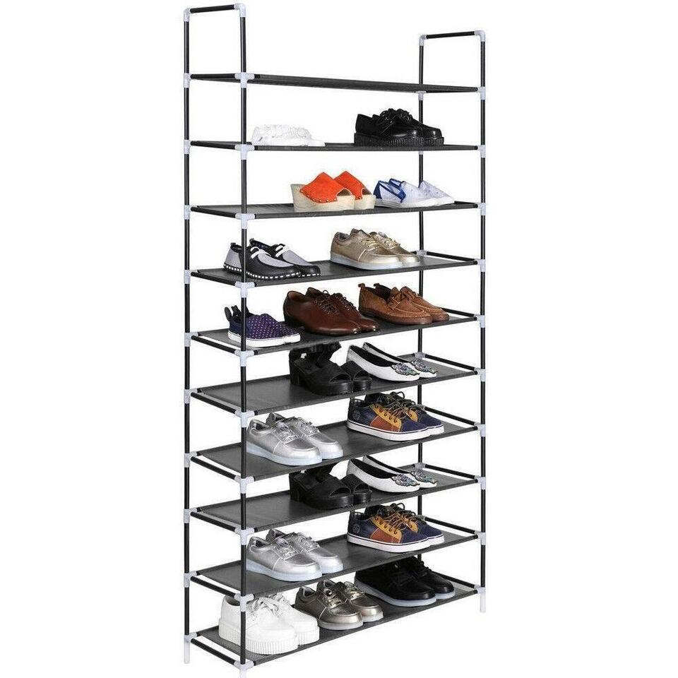 10 Tier 50 Pairs Shoe Rack Organizer Storage Shelf