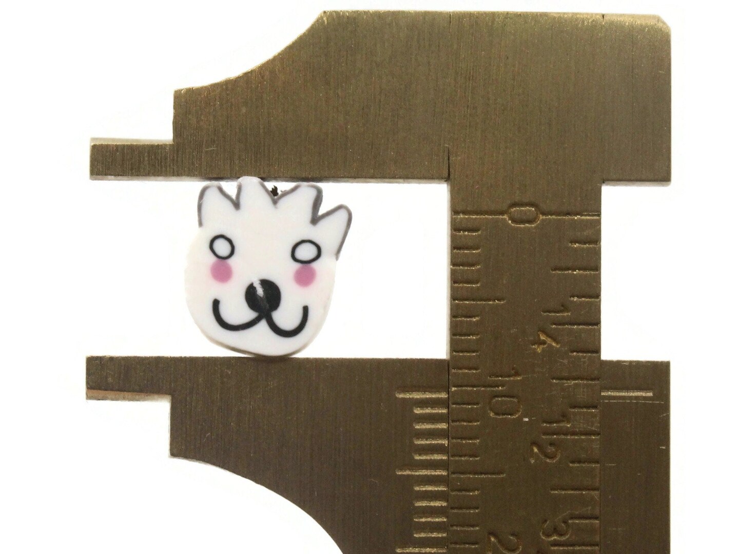 20 White Goat Head Miniature Animal Polymer Clay Beads