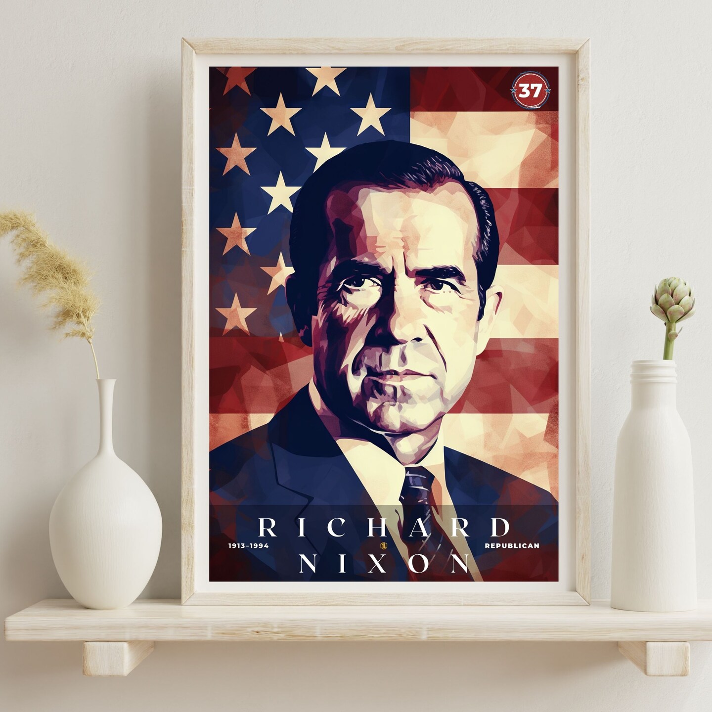 President Richard Nixon in His First Term Official Portrait, 1969 Photo