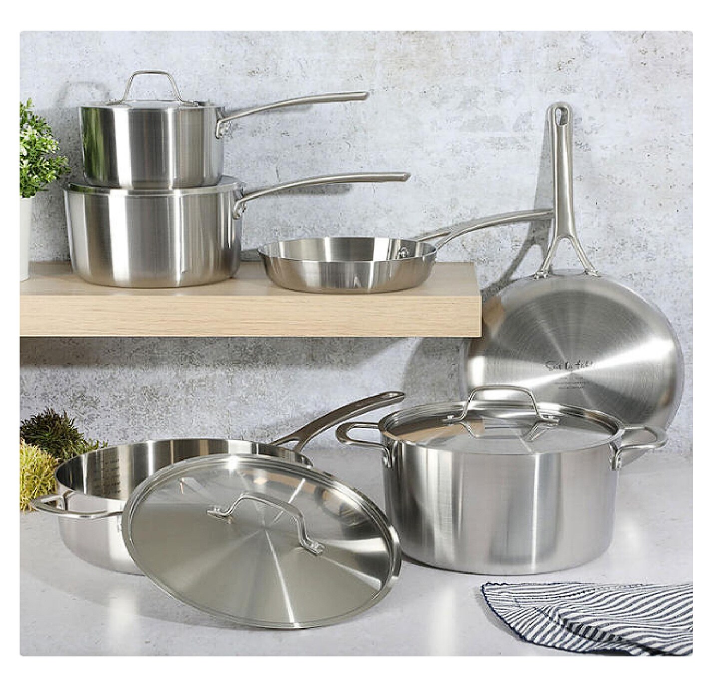 Stainless Steel Cookware Set 10 pcs