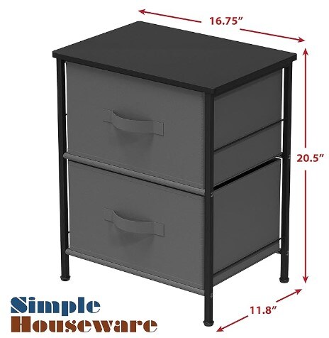 SimpleHouseware 2 Tier Cabinet Wire Basket Drawer Organizer, Grey