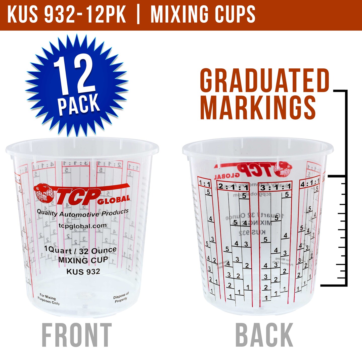 Paint Mixing Cups - 32oz