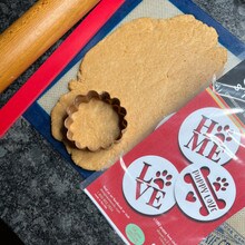 Puppy Love Cookie Stencil Set | C1080 by Designer Stencils | Cookie Decorating Tools | Baking Stencils for Royal Icing, Airbrush, Dusting Powder | Reusable Plastic Food Grade Stencil for Cookies | Easy to Use &#x26; Clean