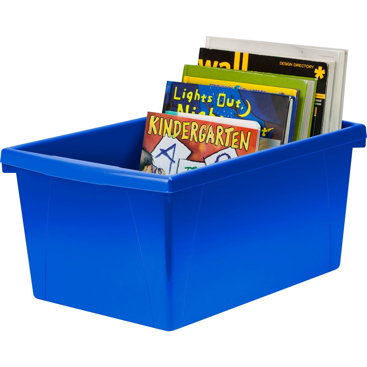 Medium Classroom Storage Bin, Blue, Pack of 2