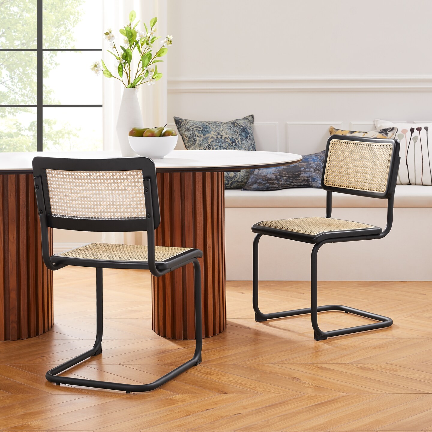 Anslee Armless Rattan Dining Chair (Set of 2)