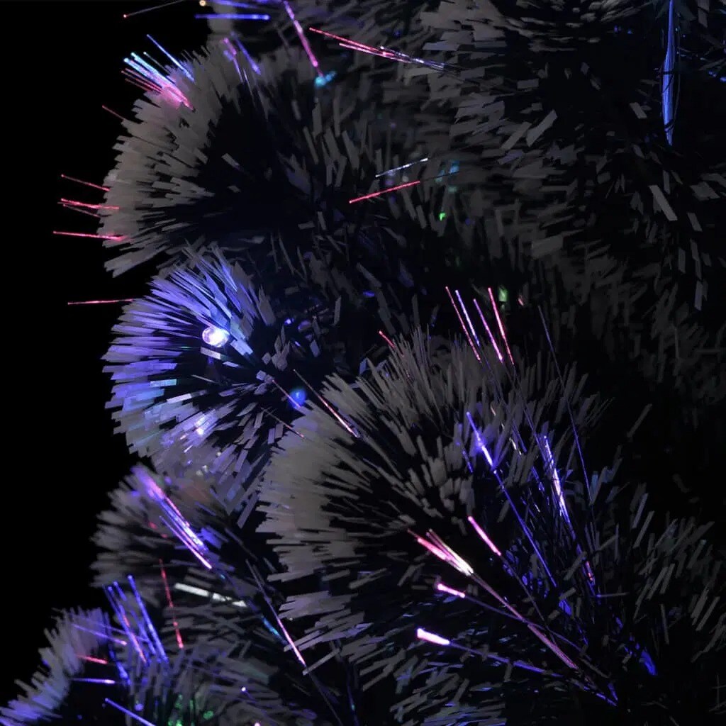 5ft Green and White LED Fiber Optic Christmas Tree