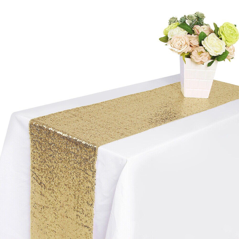 Kitcheniva 12&#x22;x108&#x22; Shiny Glitter Sequin Table Runner All Occasions