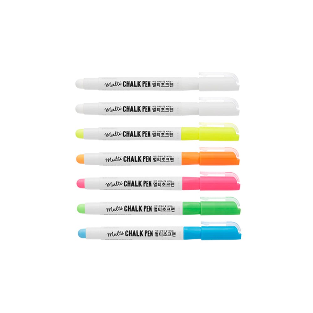 MUNGYO Multi Chalk Pen - Assorted 7 pieces in a cardboard box