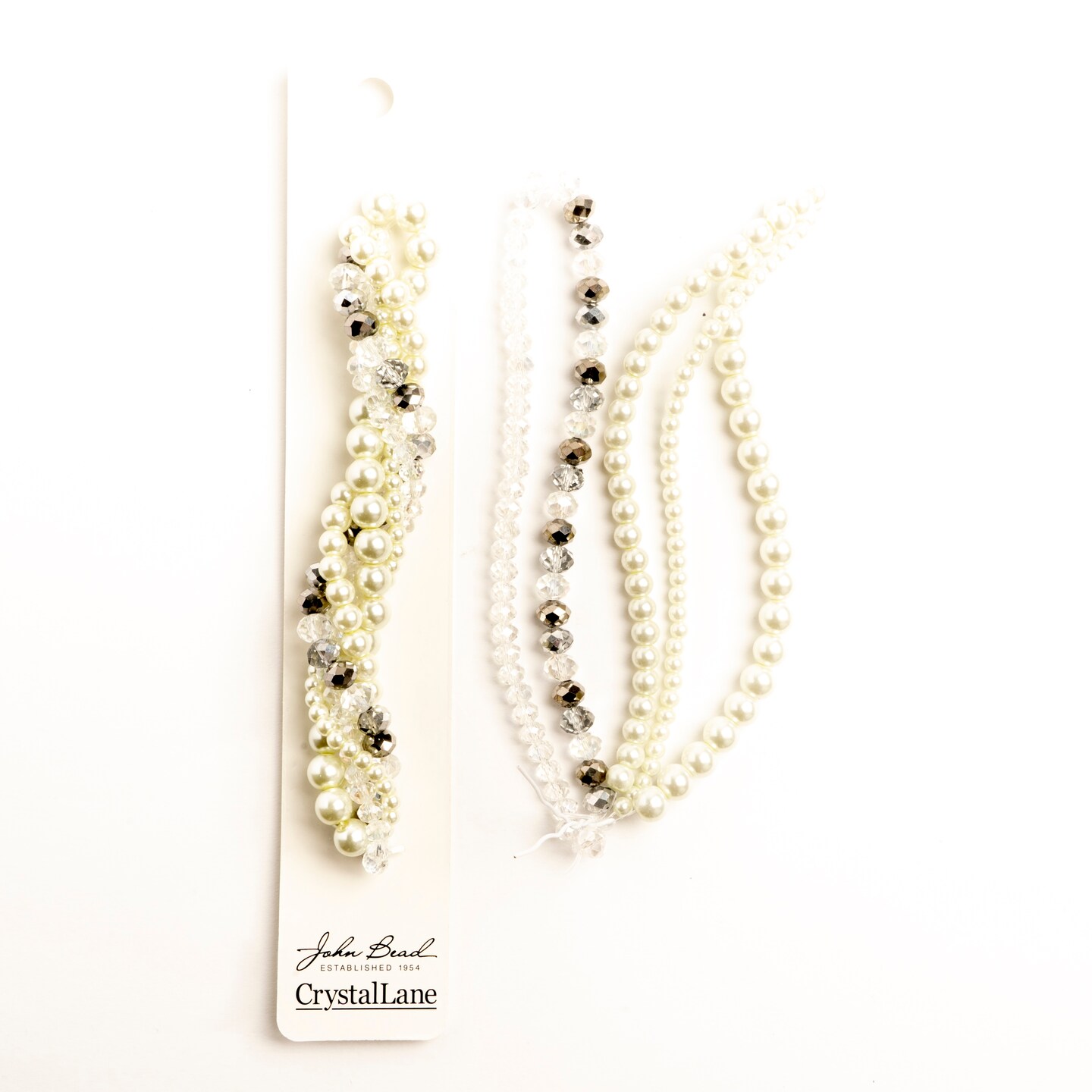 Crystal Lane DIY Baneberry Twisted Glass &#x26; Pearls Beads, 5 Strands