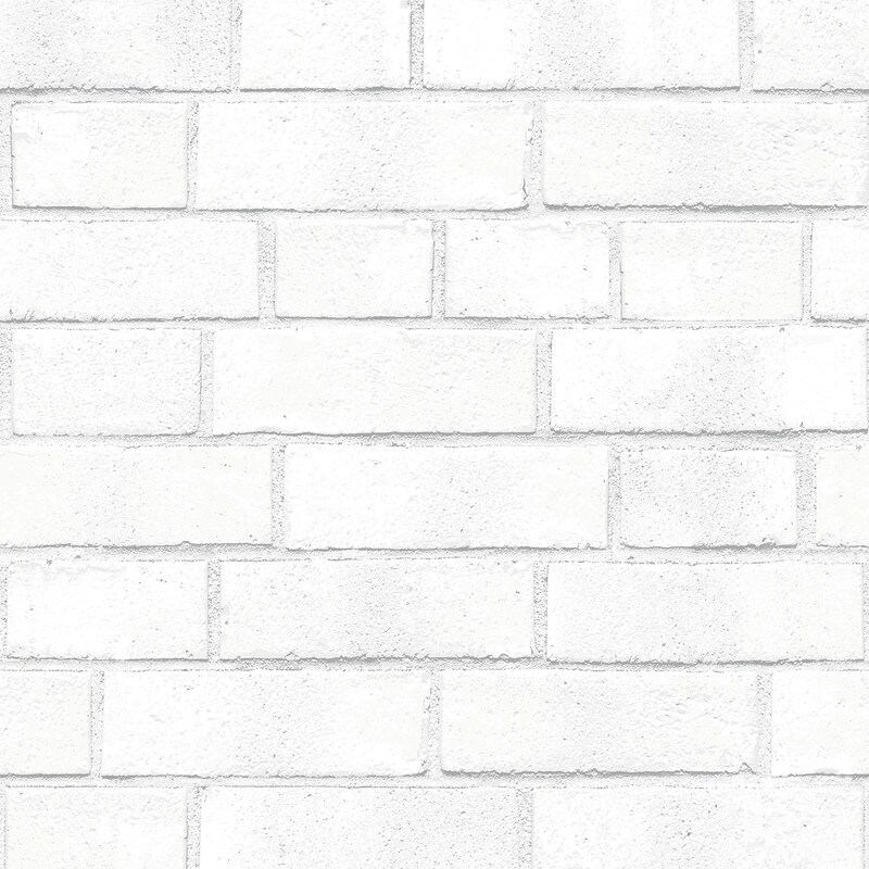 Tempaper Brick Textured Peel and Stick Wallpaper White